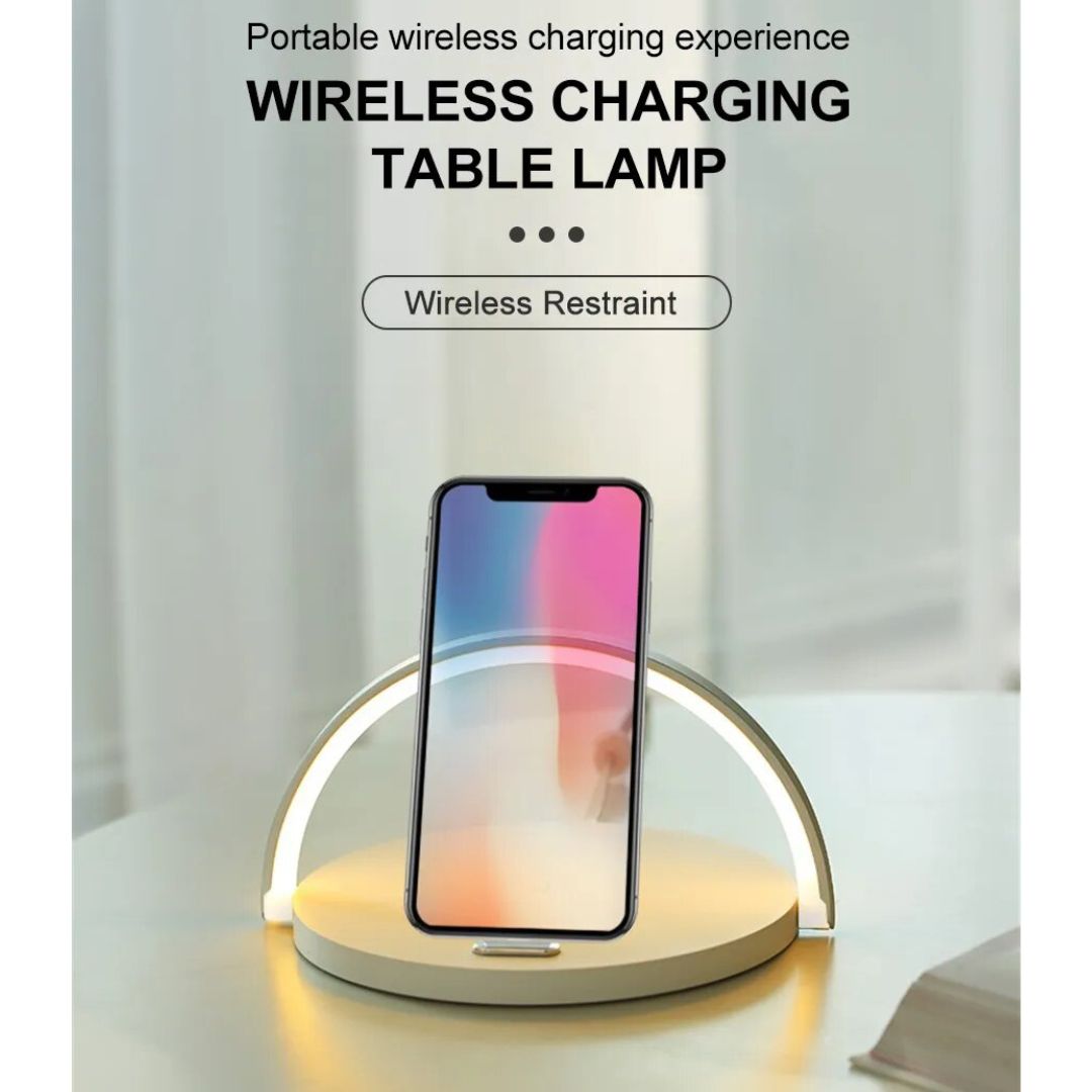 Lampe de Chevet Tactile avec Recharge Sans-Fil