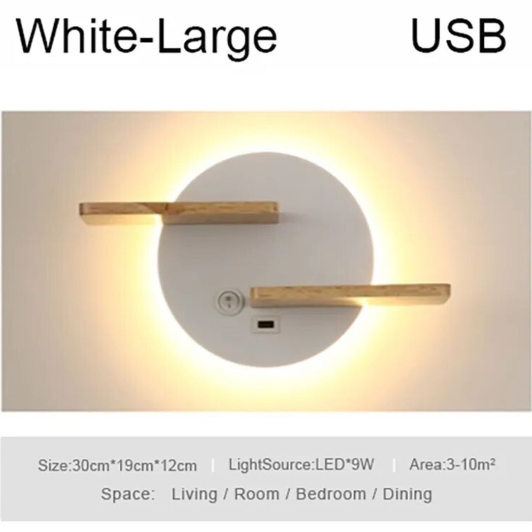 Lampe de Chevet Murale Moderne avec prise usb