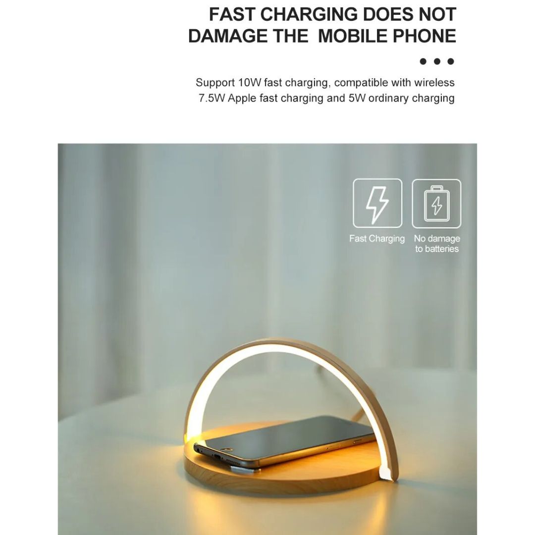 Lampe de Chevet Tactile avec Recharge Sans-Fil