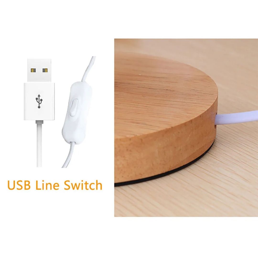 Lampe de Chevet Bois et Lin