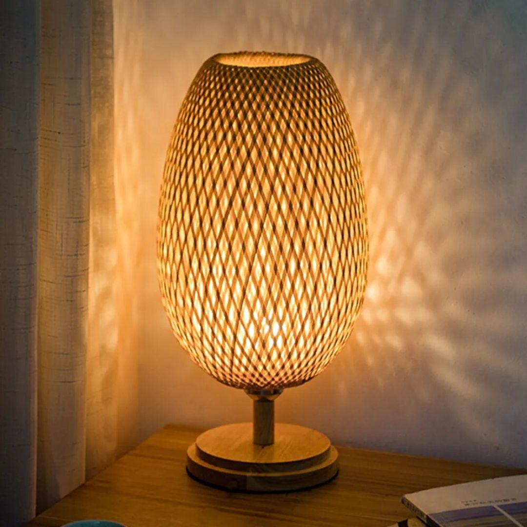 Lampe de Chevet Bambou et Bois grande