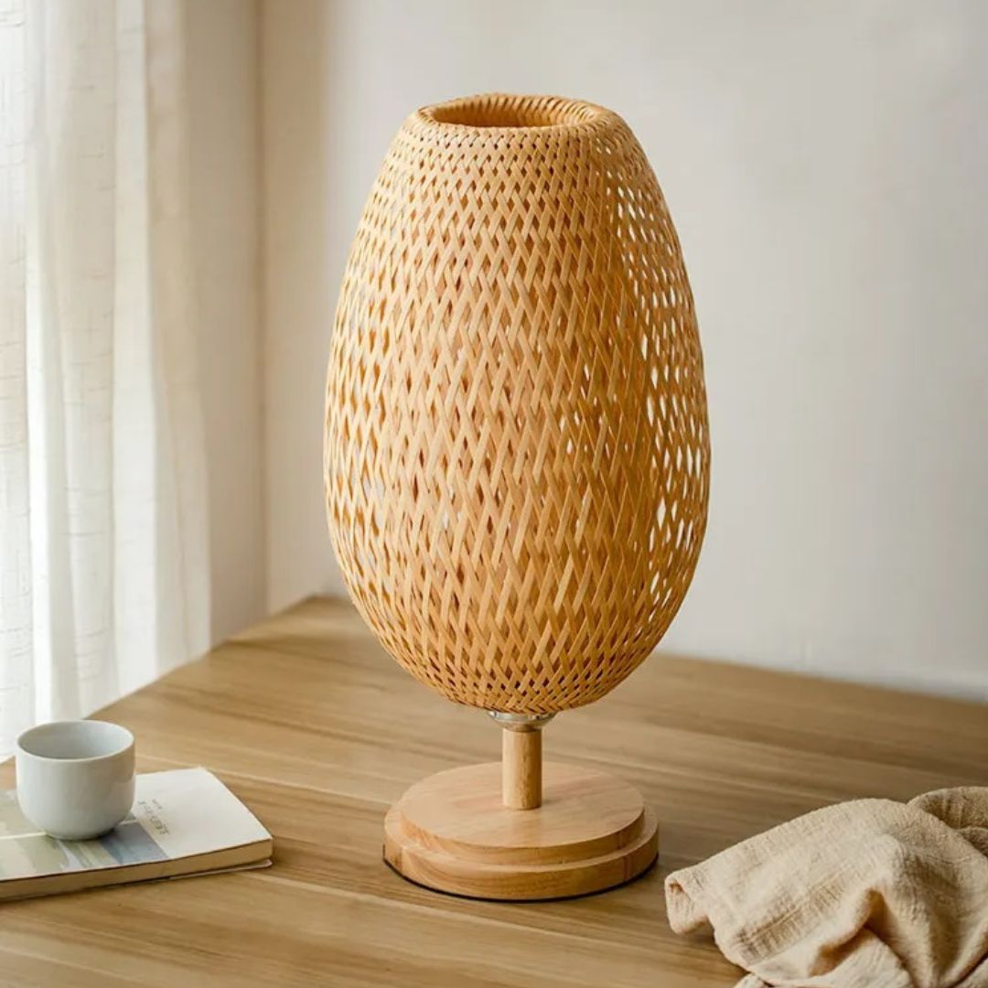 Lampe de Chevet Bambou et Bois grande