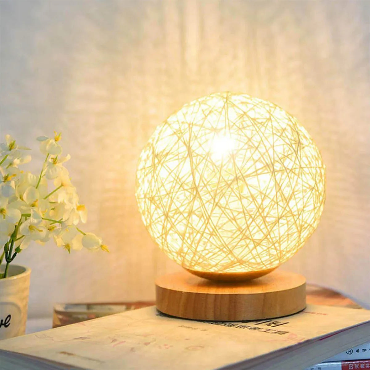 Lampes de Chevet Rotin