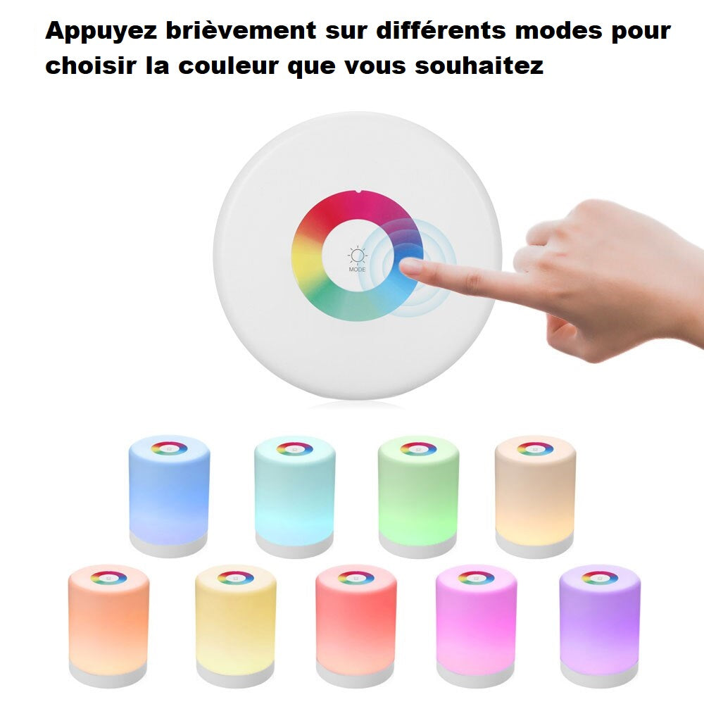 Lampe de chevet LED sans-fils Tactile RGB