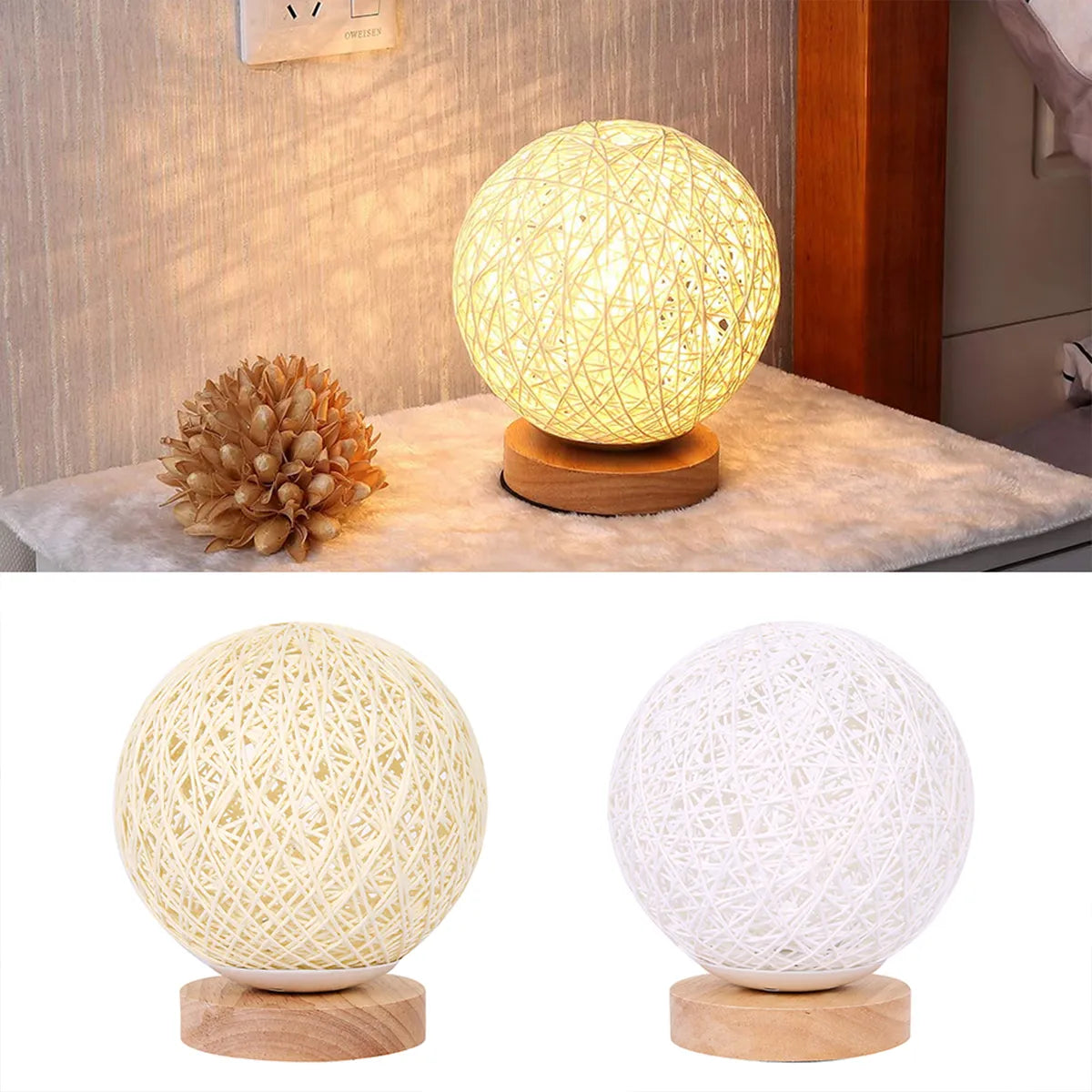 Lampes de Chevet Rotin