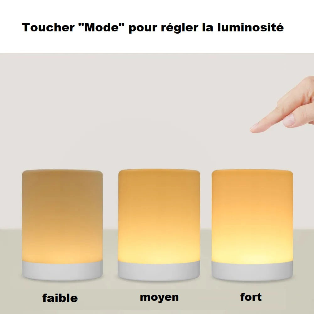 Lampe de chevet LED sans-fils Tactile RGB