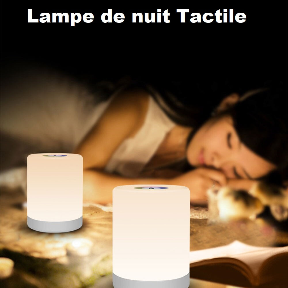Lampe de chevet LED sans-fils Tactile RGB