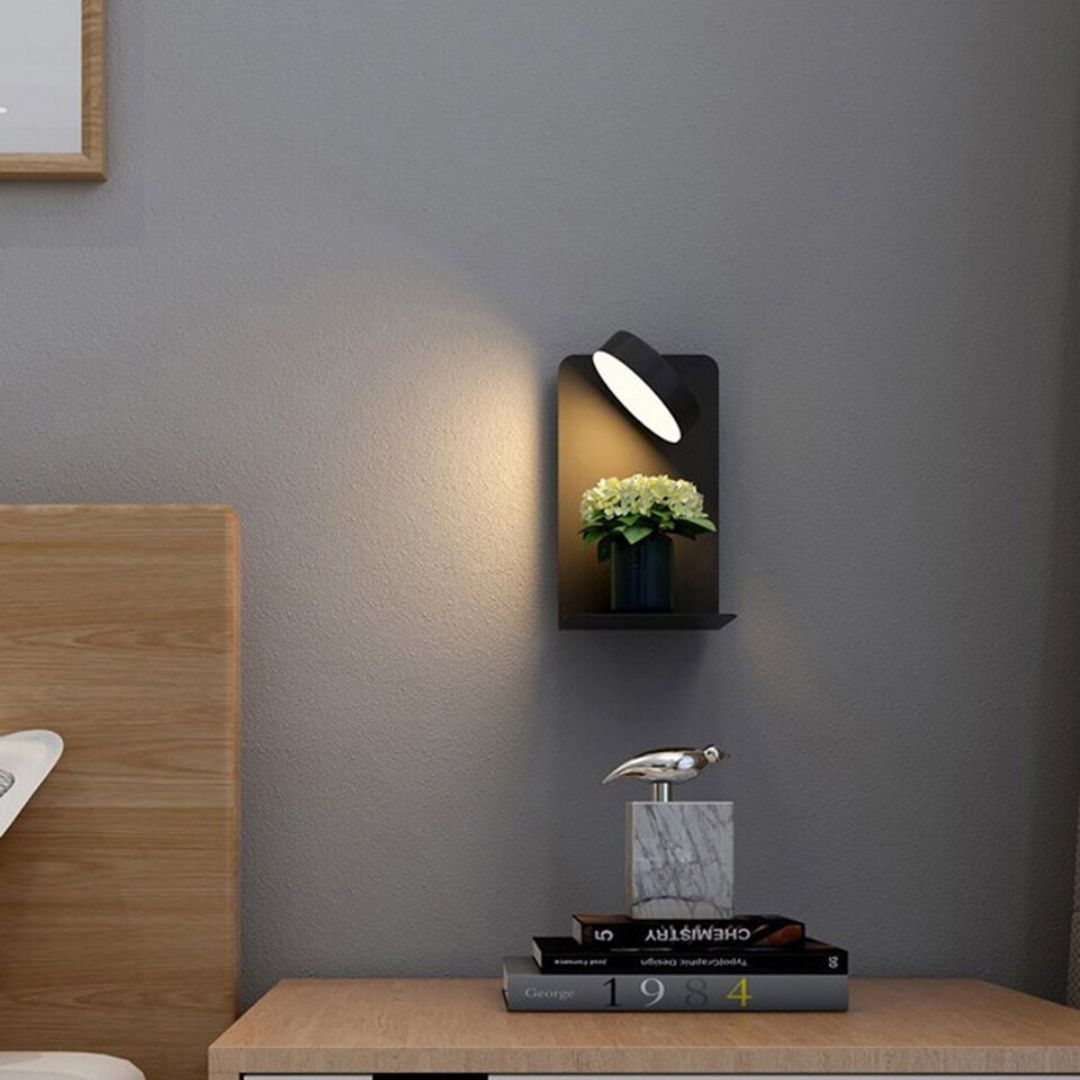 Lampe de Chevet Murale LED avec Port USB noire