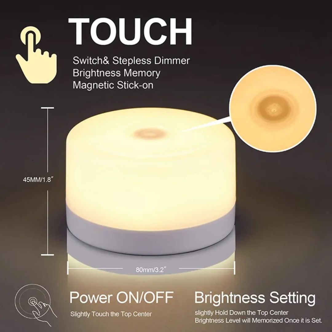 Lampe de chevet sans-fils tactile portative