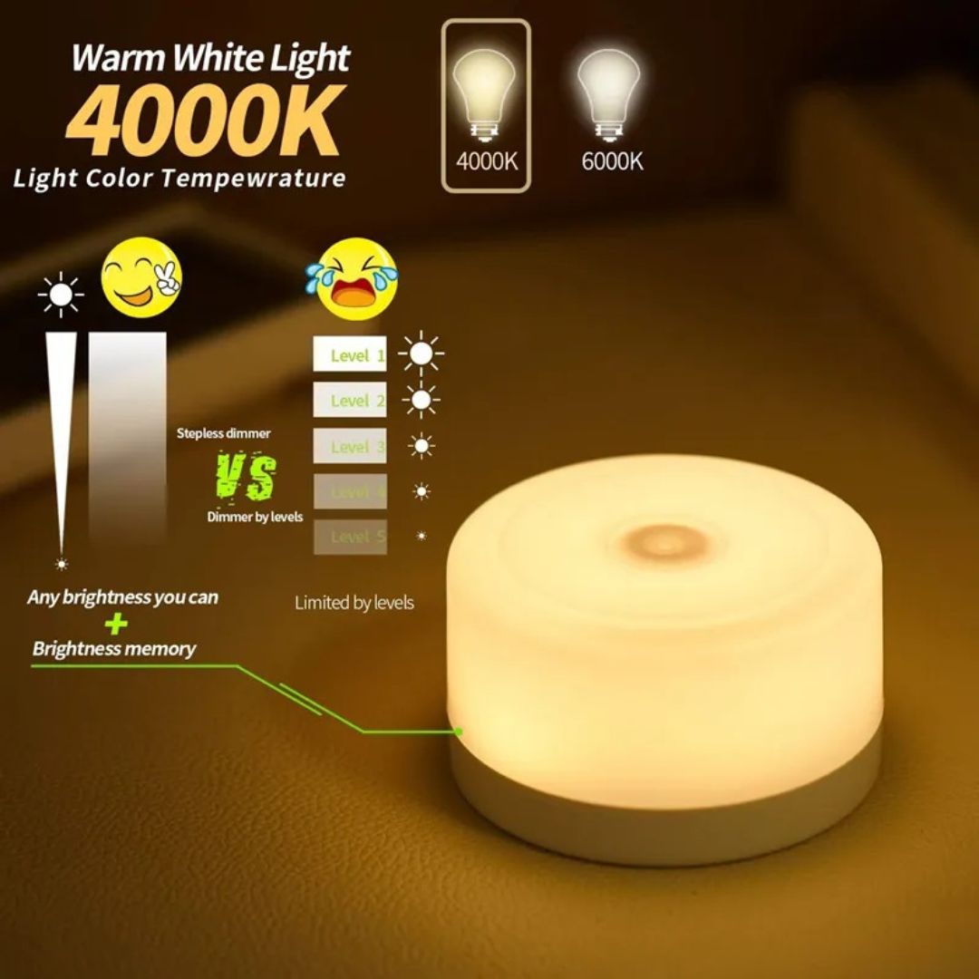 Lampe de chevet sans-fils tactile portative