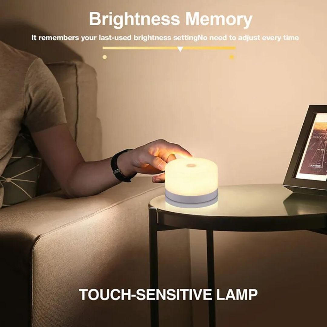 Lampe de chevet sans-fils tactile portative