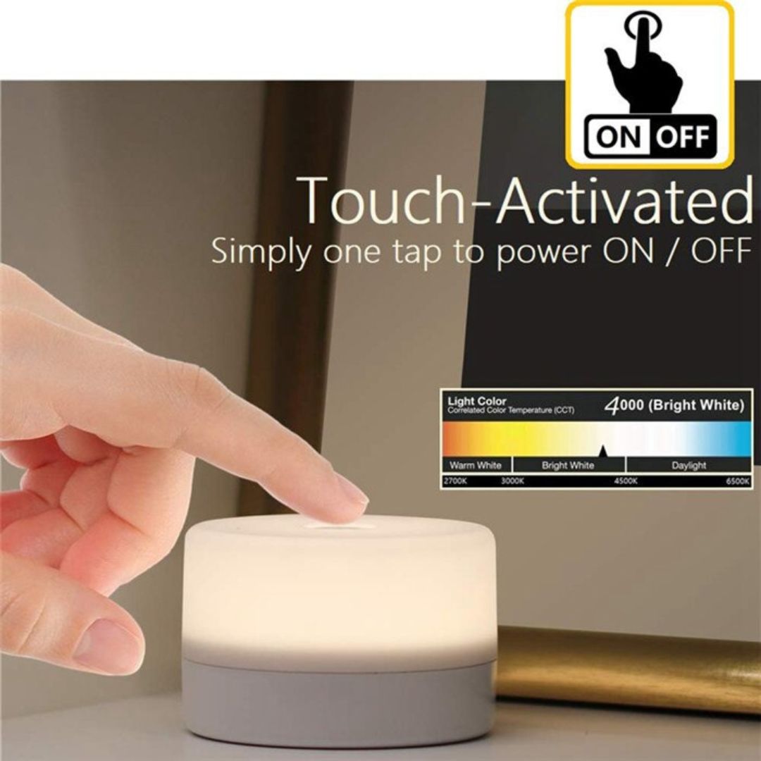 Lampe de chevet sans-fils tactile portative